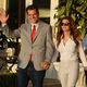 Rep. Matt Gaetz (R-Fl) and his then girlfriend, Ginger Luckey, arrive before he speaks during the “Save America Summit” at the Trump National Doral golf resort on April 09, 2021 in Doral, Florida.